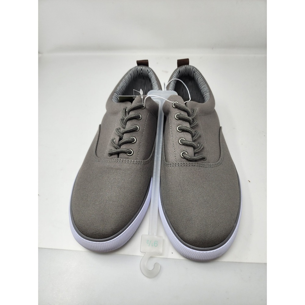 Goodfellow & Co Mens Low Top Lace Up Sneakers Gray Canvas Casual Size 9.5